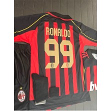 Alaturka Mix Milan 2006 Fenomen Ronaldo 99 Kırmızı Sıyah Çocuk Taraftar Forması 4 Lü Set