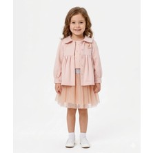 Queen Kids Kız Çocuk Tüllü  Etekli Takım Somon