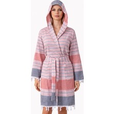 Emillie Hanzade Peştemal Unisex Bornoz %100 Pamuk