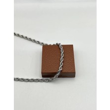 Badiva.co 4mm Çelik Burgu Zincir 60+5cm