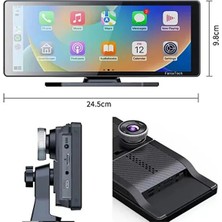 FaroxTech UHD 4K 360° Döner Lensli Araç Kamerası – Iç/dış Mod, Mikrofonlu