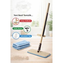 Özbience 360° Mikrofiber Spin Mop Kendinden Sıkmalı Paspas, Kolay Kullanım