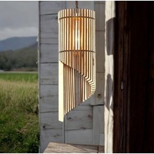 Allians Modern Ahşap 3D Lazer Kesim Rustik Salon ve Ofis Aydınlatması