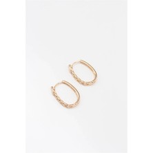 Badiva.co Çelik Oval Küpe