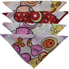 Bandana Çocuk Çiçekli 4 Lü Karışık Desen