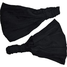 Lastikli Siyah Bandana Seti