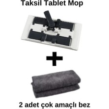 Özbience Beyaz Antrasit Tablet Seti, 2 Bez Hediyeli, Şık ve Kullanışlı Tasarım