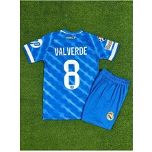 Alaturka Mix Real Madrid 2025/26 Yeni Sezon Valverde Alternatif Çocuk Forması ( Blue)