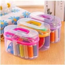 Çantalı Dikiş Çeyiz Seti Iplik - Iğne - Makas- Mezura