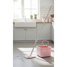 Özbience Çift Hazneli Mikro Fiber Sihirli Mop ve Kova Seti, Yedek Bez Hediye