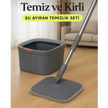 Özbience 360° Döner Mikrofiber Mop Seti ile Temiz ve Kirli Suyu Kolayca Ayırın