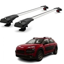 Cross Oto Aksesuarları Citroen C4 Cactus 2014-2018 için Ara Atkı Tavan Barı , Araca Özel , Kilitlenebilir Araç Üstü Ekipman Taşıma Barı (2 Adet)