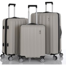 Mçs Kırılmaz 3'lü Valiz Seti - Tsa Kilit, Darbeye Dayanıklı