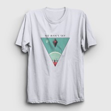 Presmono Unisex Beyaz Triangle No Man's Sky T-Shirt