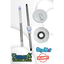 Özbience Alüminyum 360 Döner Mop Sopa Seti + Yedek Set, Temizlikte Pratiklik