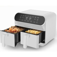 Özbience Yüksek Kapasiteli 1800W Çift Hazneli Yağsız Sıcak Hava Fritözü