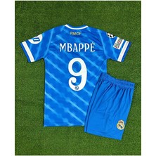 Alaturka Mix Real Madrid 2025/26 Yeni Sezon Kylian Mbappe Alternatif Çocuk Forması ( Blue)-9