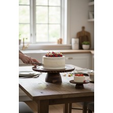 Akayev Akasya 28 cm Kenar Detaylı Pasta Standı