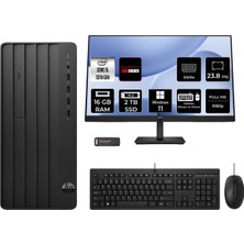 HP Pro Tower 290 G9 i5 13500 16GB RAM 2TB SSD 23.8" FHD Win11 Home B70VKATPN607 Masaüstü Bilgisayar + Per4 USB