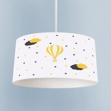 Allians Gri Uçan Balon Çocuk ve Bebek Odası Sarkıt Avize, Şık ve Renkli Dekorasyon