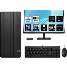 HP Pro Tower 290 G9 i5 12500 RTX 5050 8GB 16GB RAM 512GB SSD 27" FHD Win11 Pro B70VDATPN1005 Masaüstü Bilgisayar + Per4 USB