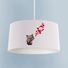 Allians Sevimli Kedi ve Kalp Desenli Bebek ve Çocuk Odası Avizesi
