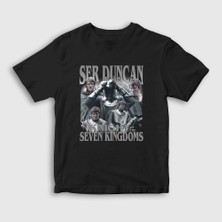 Presmono Unisex Çocuk Siyah Ser Duncan A Knight Of The Seven Kingdoms T-Shirt