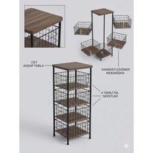 Beyler Premium 4 Katlı Hareketli Kare Sebzelik ve Mutfak Düzenleyici