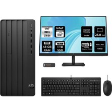 HP Pro Tower 290 G9 i5 12500 48GB RAM 1TB SSD 23.8" FHD FreeDOS B70VDATPN550 Masaüstü Bilgisayar + Per4 USB