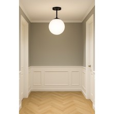 Allians Modern Camlı Tekli Tavan Avize, Şık ve Zarif Tasarım, Çok Amaçlı Aydınlatma