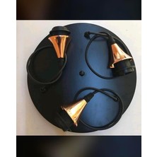 Allians 3'lü Siyah Bakır Tepsi Seti, Şık ve Dayanıklı Mutfak Aksesuarları