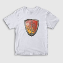 Presmono Unisex Çocuk Beyaz Shield A Knight Of The Seven Kingdoms T-Shirt
