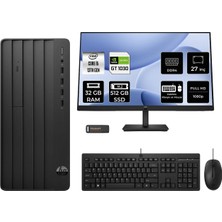 HP Pro Tower 290 G9 i5 13500 32GB RAM 512GB SSD 27" FHD FreeDOS B70VKATPN881 Masaüstü Bilgisayar + Per4 USB
