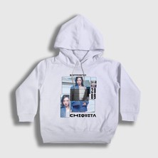 Presmono Unisex Çocuk Beyaz Poster Chiquita Babymonster Baby Monster Kapüşonlu Sweatshirt