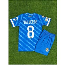 Alaturka Mix Real Madrid 2025/26 Yeni Sezon Valverde Alternatif Çocuk Forması ( Blue)