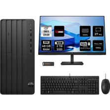 HP Pro Tower 290 G9 i5 13400 48GB RAM 2TB SSD 27" FHD FreeDOS B6JD6ESPN839 Masaüstü Bilgisayar + Per4 USB