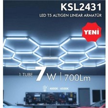 K2 LED T5 Altigen Lınear Armatür, Petek Görünüm