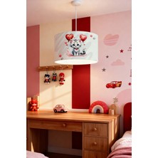 Allians Sevimli Kedi Desenli Çocuk Odası Avizesi, Renkli ve Şık Aydınlatma