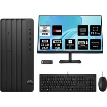 HP Pro Tower 290 G9 i5 12500 32GB RAM 1TB SSD 23.8" FHD Win11 Pro B70VDATPN626 Masaüstü Bilgisayar + Per4 USB