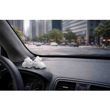 Nicomedia Sevimli Tavşan Figürlü Dekoratif Biblo – Araç ve Ev Dekoru (4 Adet)