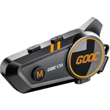 İlk El Grup C50 Motosiklet Intercom Kask Kulaklık 1000 Mah Rgb Işıklı Bluetooth Kulaklık IP67