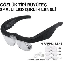 İlk El Grup Şarjlı Gözlük Büyüteç  4 Farklı Lens 11537DC