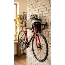 Lamas Bike Station Pro | Dekoratif Metal Duvar Tipi Siyah Bisiklet Askı Standı ve Aksesuar Düzenleyici