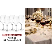 Paşabahçe Napa 6 Adet Büyük Şarap Kadehi 580 cc Premium Cam Kadeh Seti