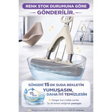 Özbience Pratik Kelebek Mop, Sünger ve Su Sıkma Aparatıyla Temizlik Seti