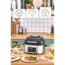 Özbience Geniş Hacimli Airfryer ve Izgara Makinesi, 6 Kişilik, Sağlıklı Pişirme