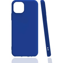 FLAMENKO iPhone 13 Kılıf Flmk Biye Silikon-Mavi