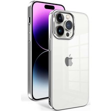 FLAMENKO Apple iPhone 14 Pro Max Kılıf Flmk Sun Kapak-Gümüş