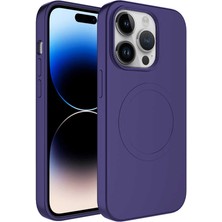 FLAMENKO Apple iPhone 11 Pro Kılıf Magsafe Wireless Şarj Özellikli Pastel Renk Silikon Flmk Plas Kapak-Mürdüm