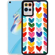 FLAMENKO Oppo A54 4g Kılıf Flmk M-Fit Desenli Kapak-Heart No6
